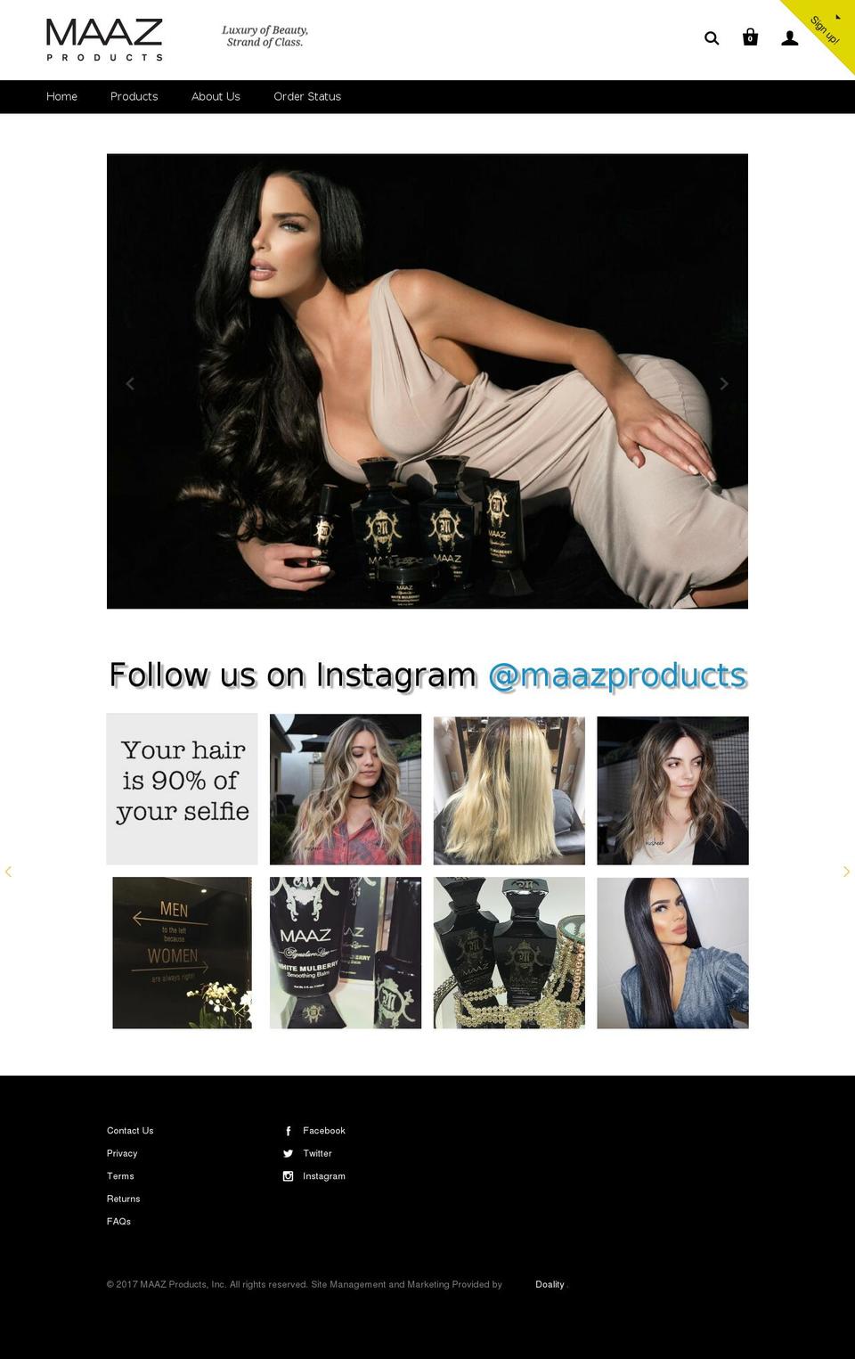 maazproducts.com shopify website screenshot