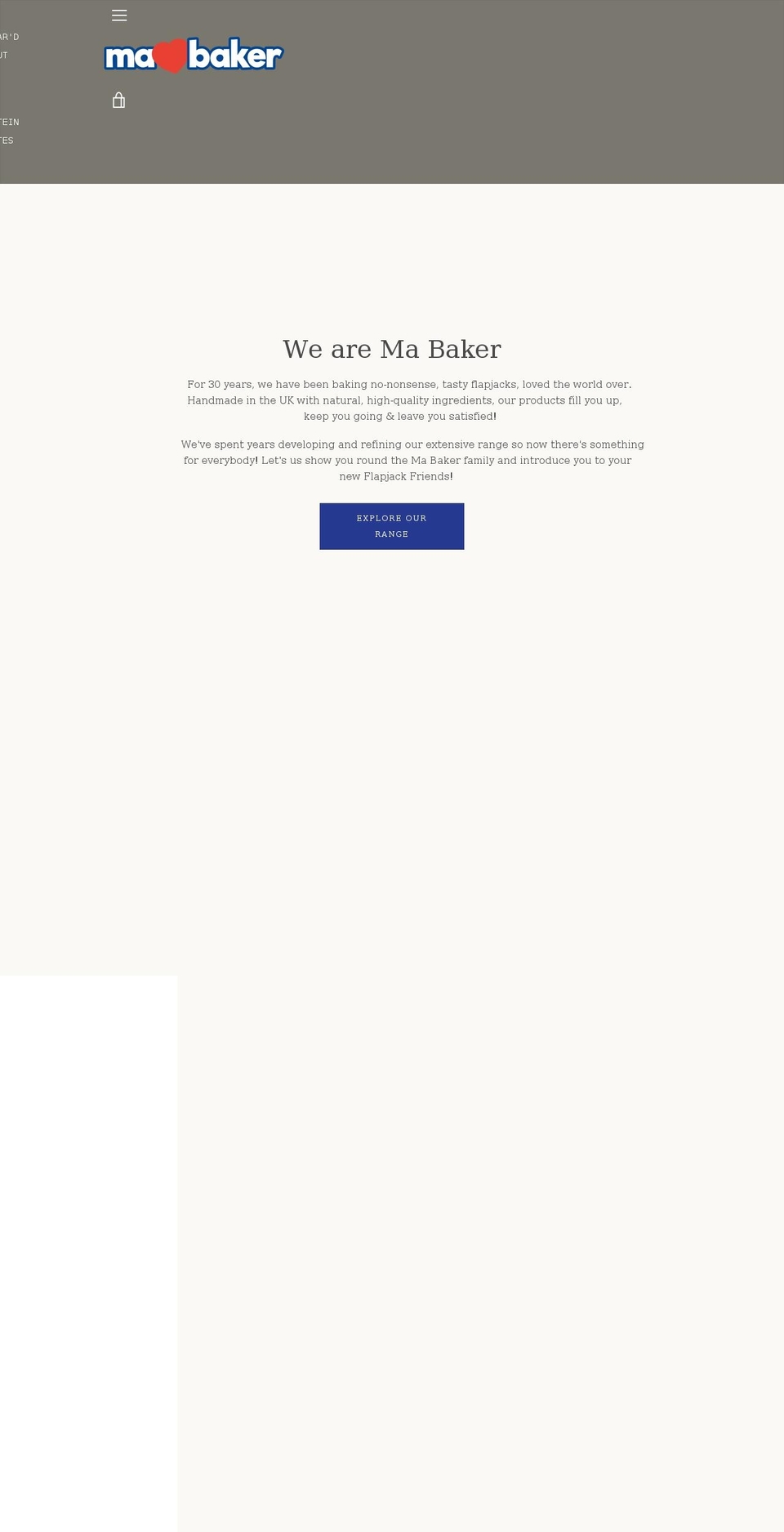 mabaker.eu shopify website screenshot