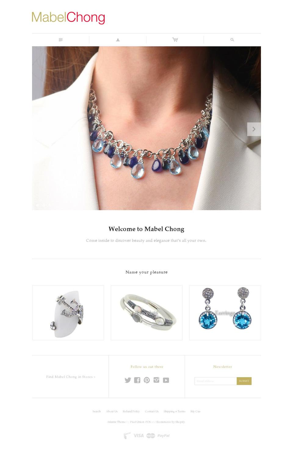 mabelchong.com shopify website screenshot