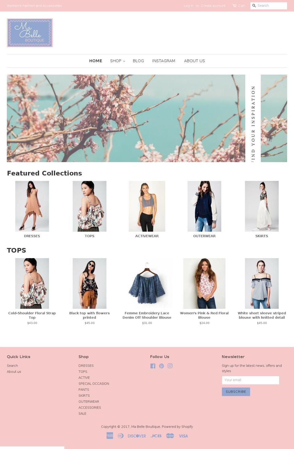 mabelleboutique.com shopify website screenshot