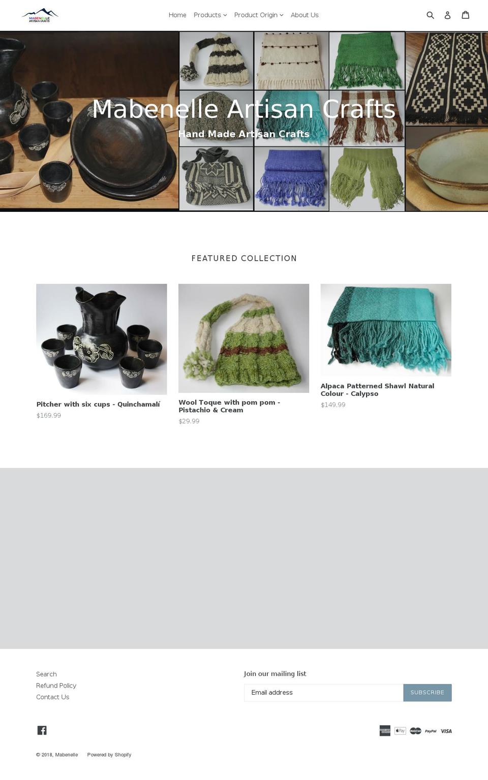 mabenelle.com — Shopify storefront screenshot