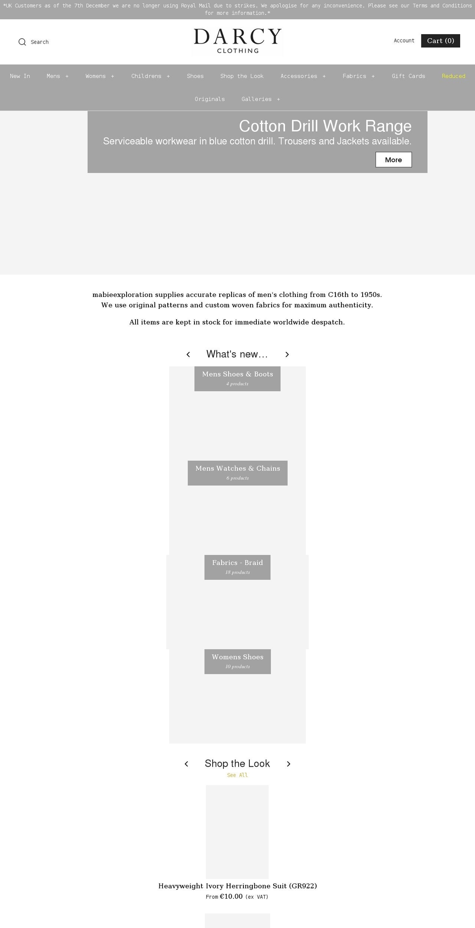mabieexploration.com shopify website screenshot