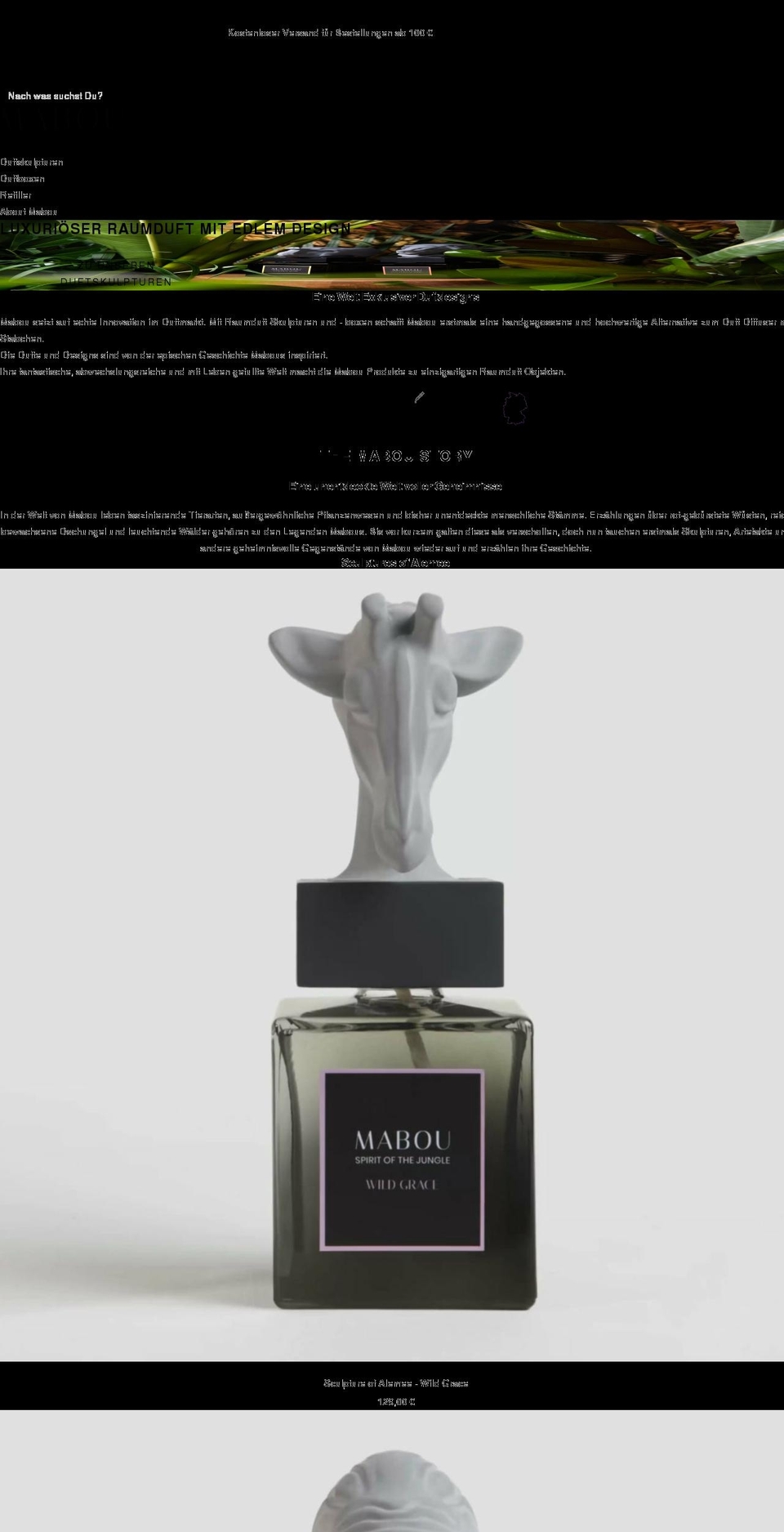 mabou-experience.com shopify website screenshot