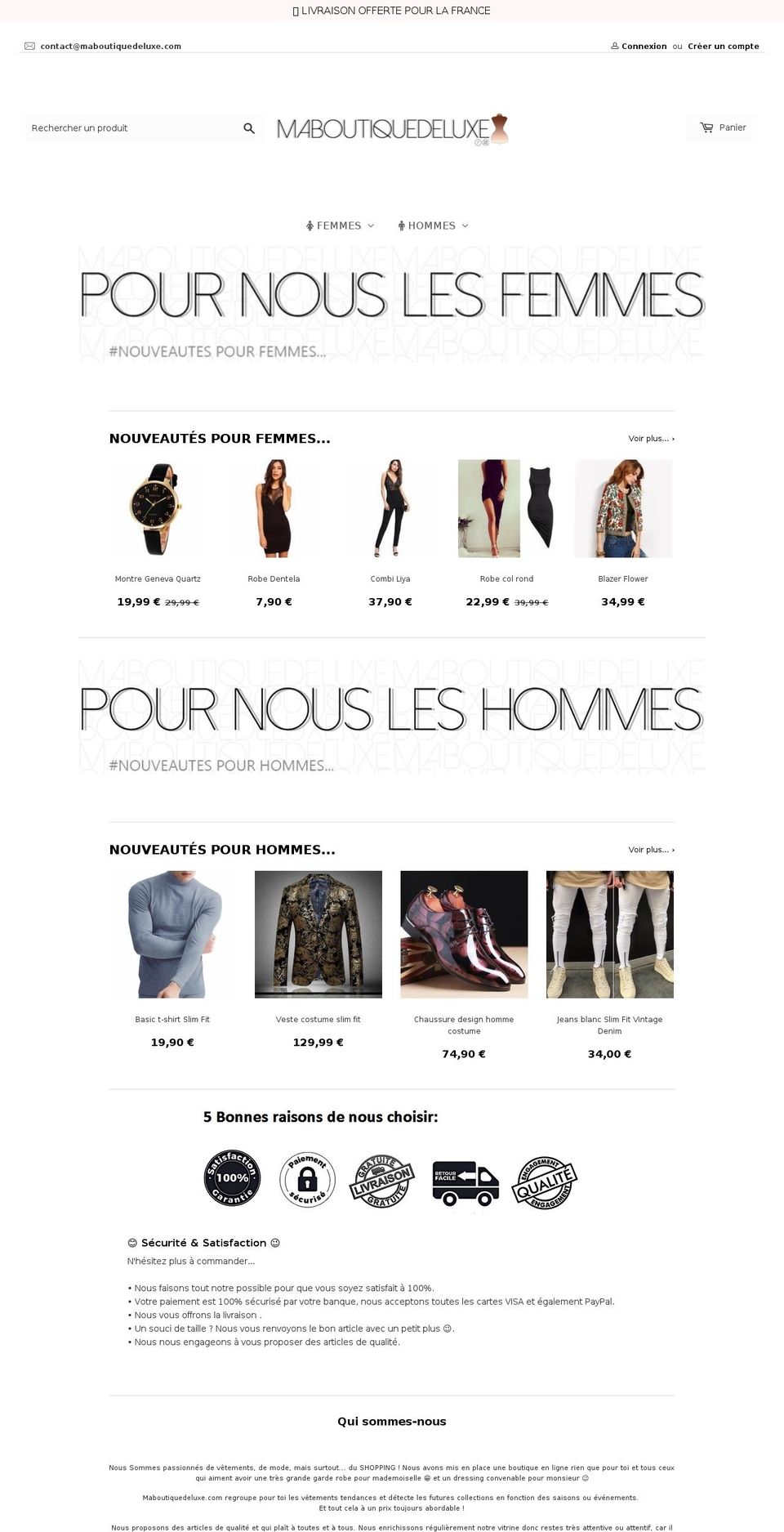 maboutiquedeluxe.com shopify website screenshot