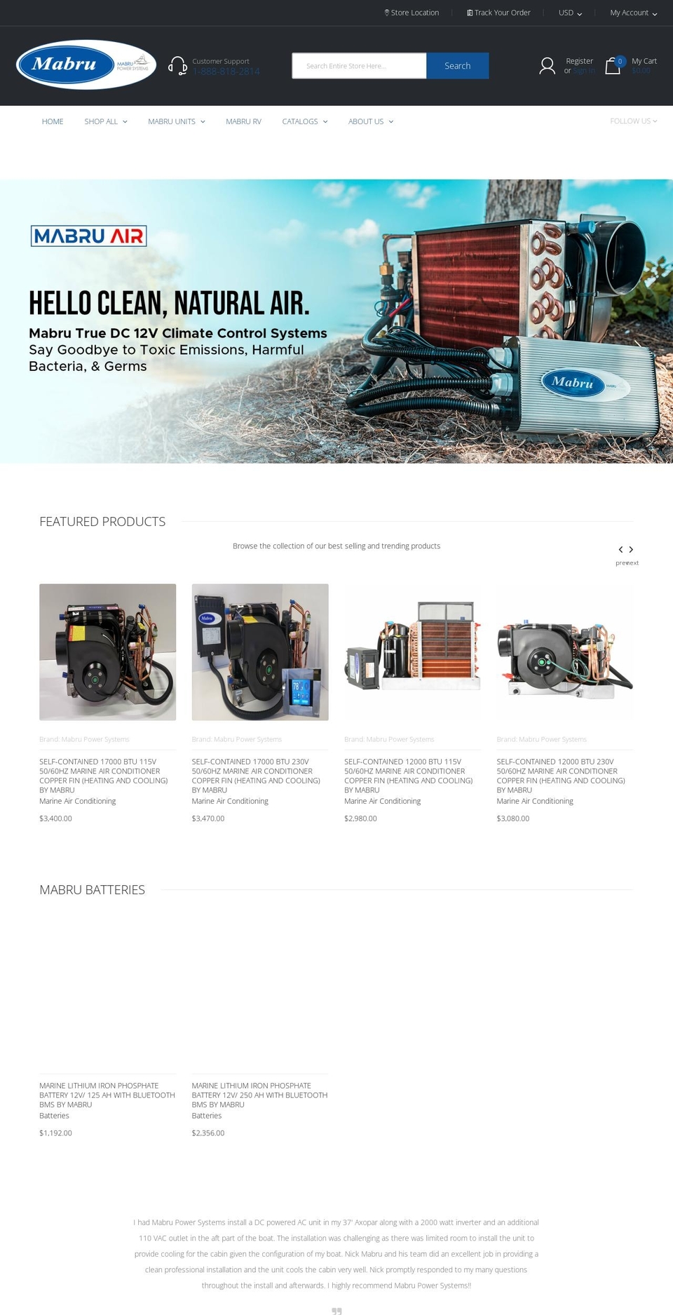 mabrustore.com shopify website screenshot