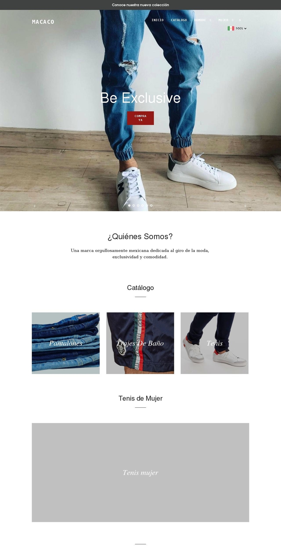 macaco.mx shopify website screenshot