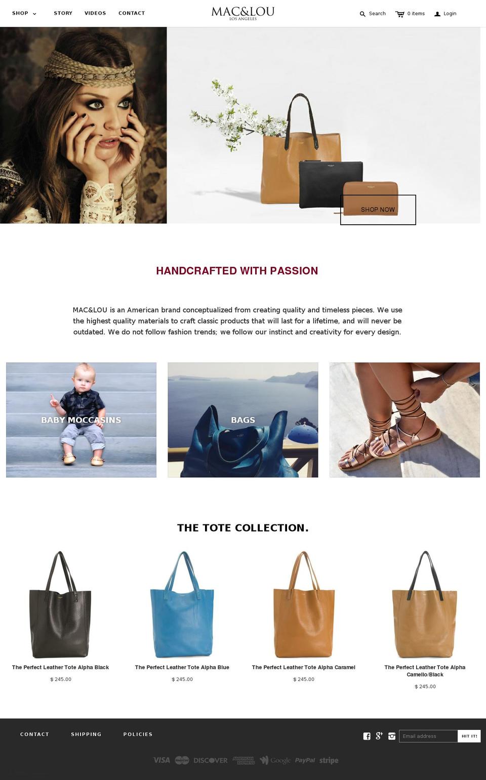 macandlou.com shopify website screenshot