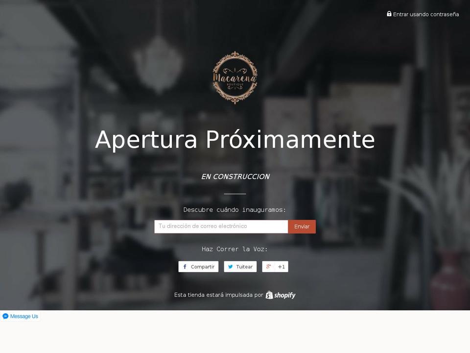 macarenaboutique.com — Shopify storefront screenshot