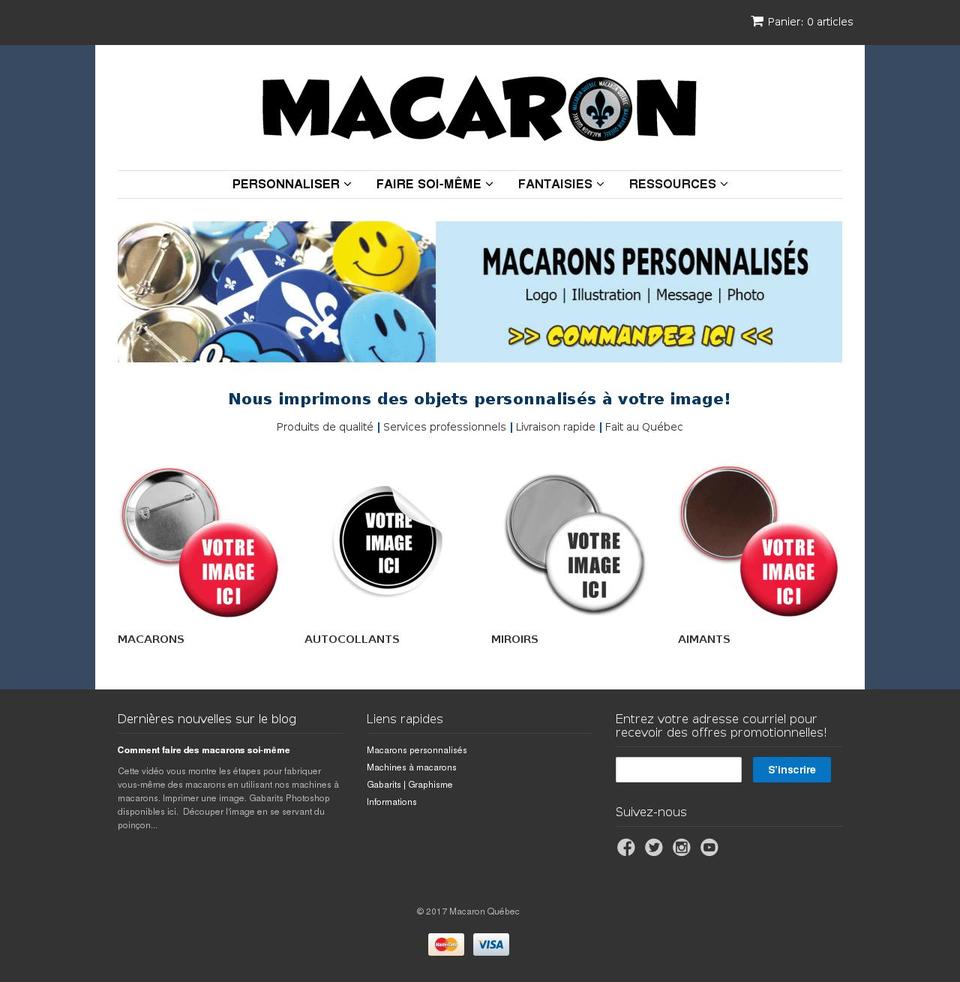 Macaron Québec Shopify theme site example macaronmontreal.com