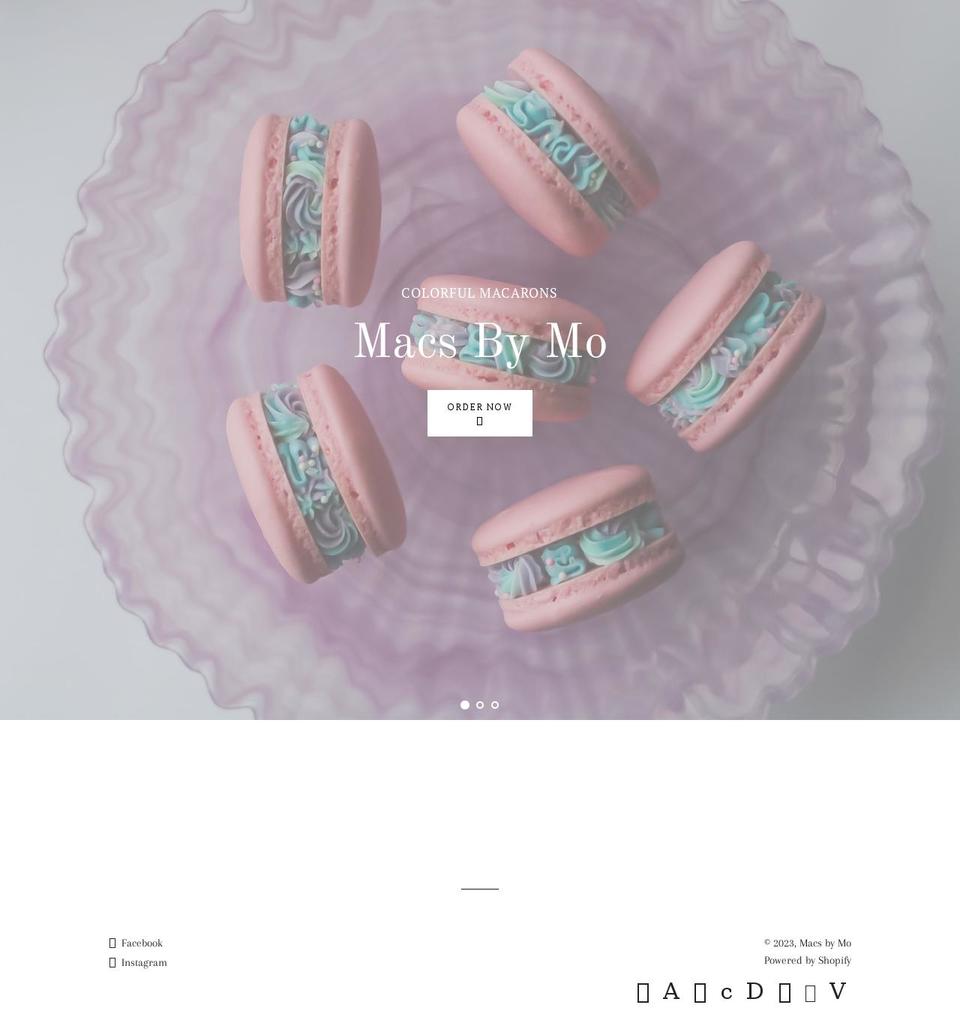 macaronsbymo.com — Shopify storefront screenshot
