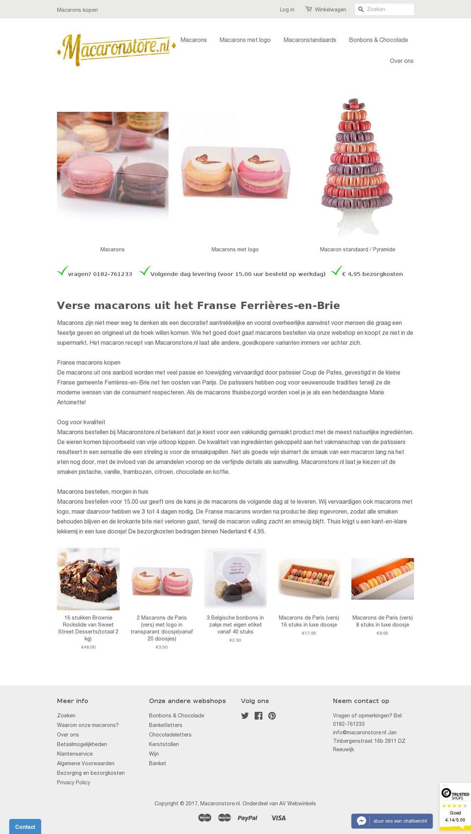 macaronstore.nl shopify website screenshot