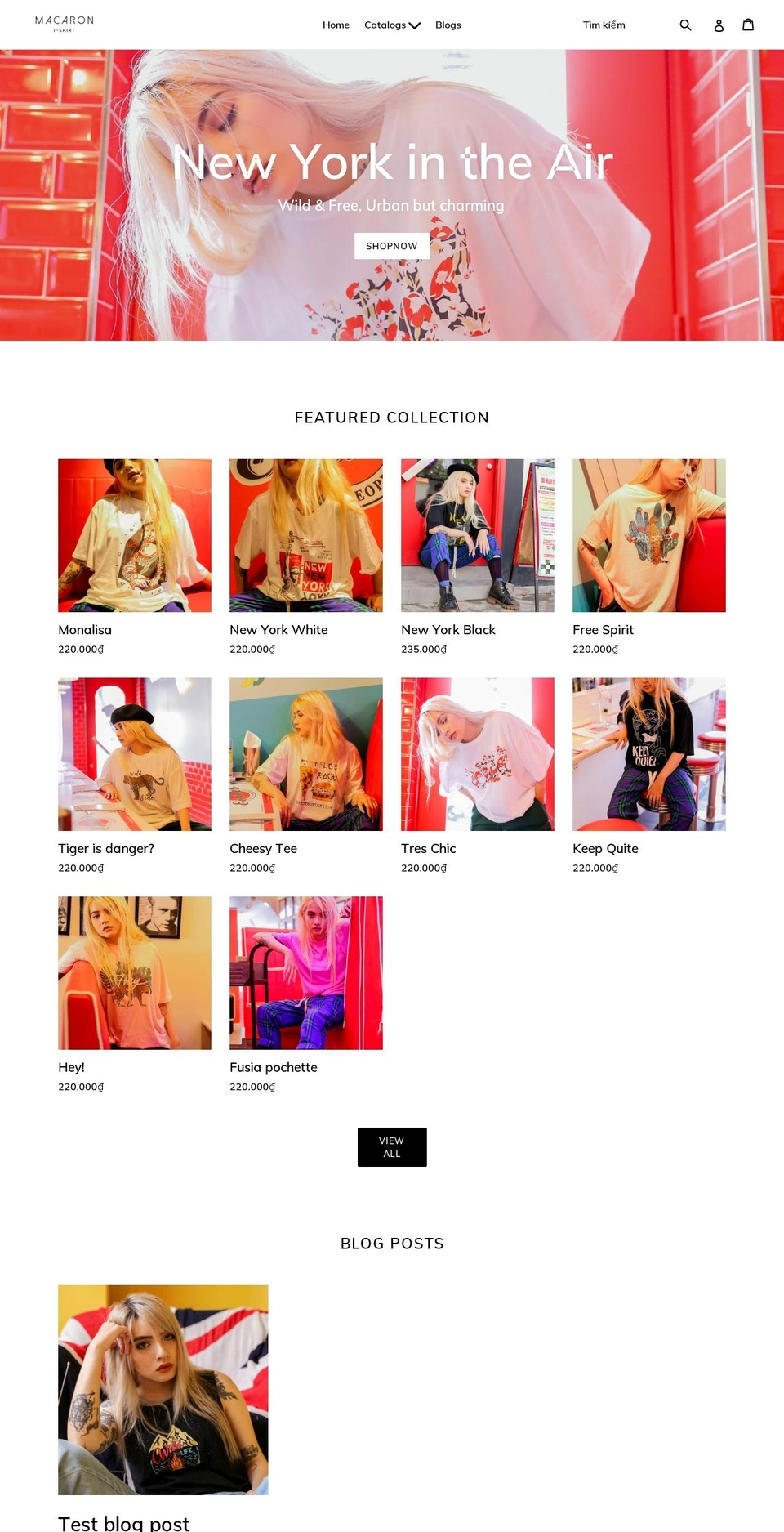 macarontshirt.com shopify website screenshot