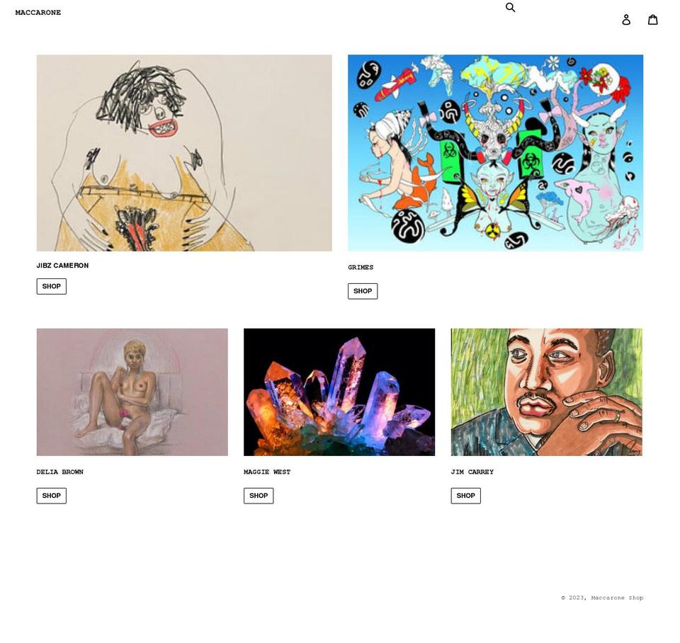 maccaroneshop.net shopify website screenshot