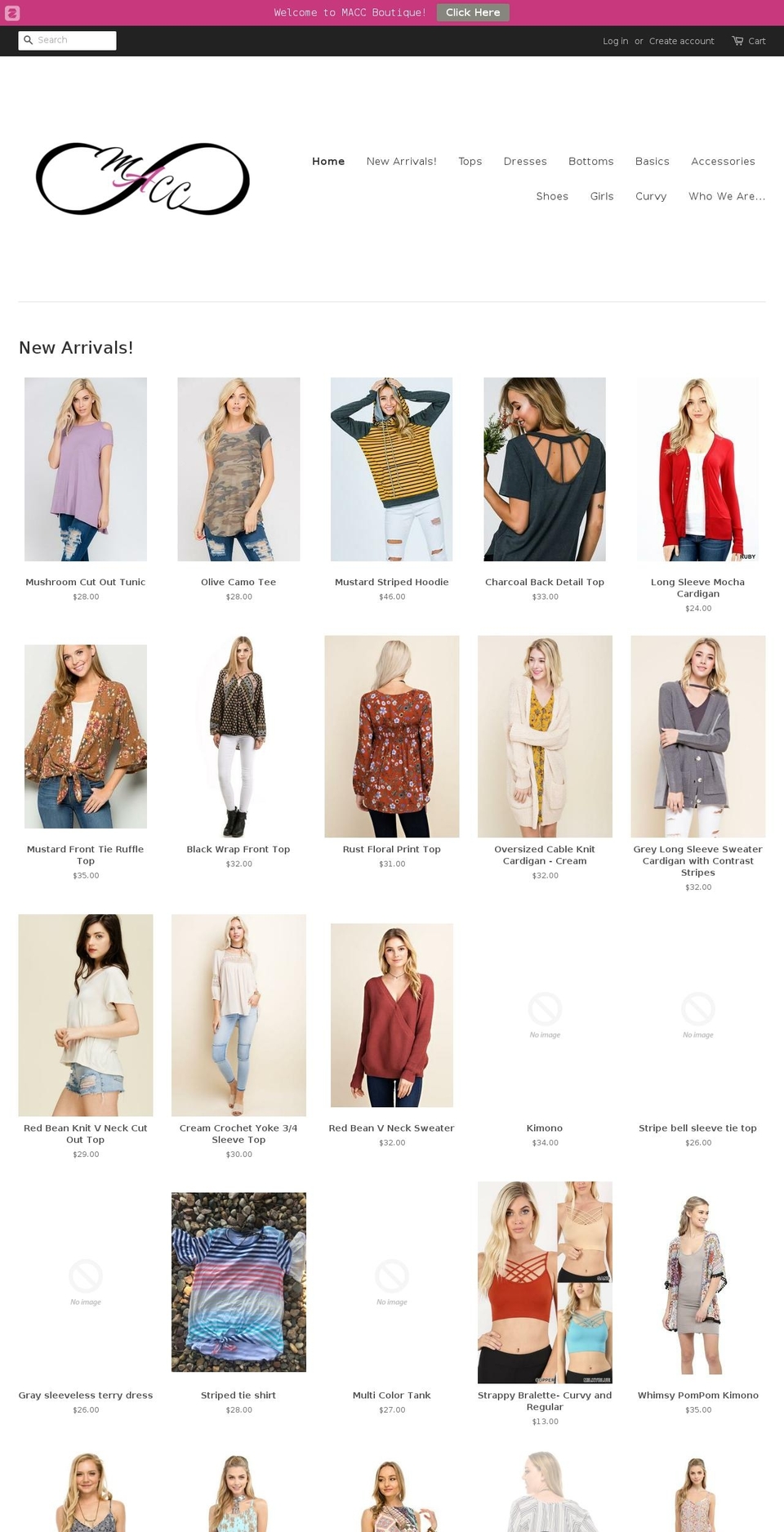 maccboutique.com — Shopify storefront screenshot
