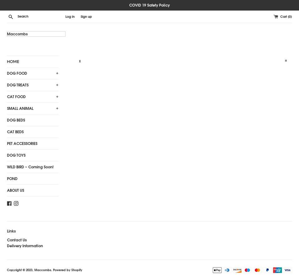 maccombs.co.uk shopify website screenshot