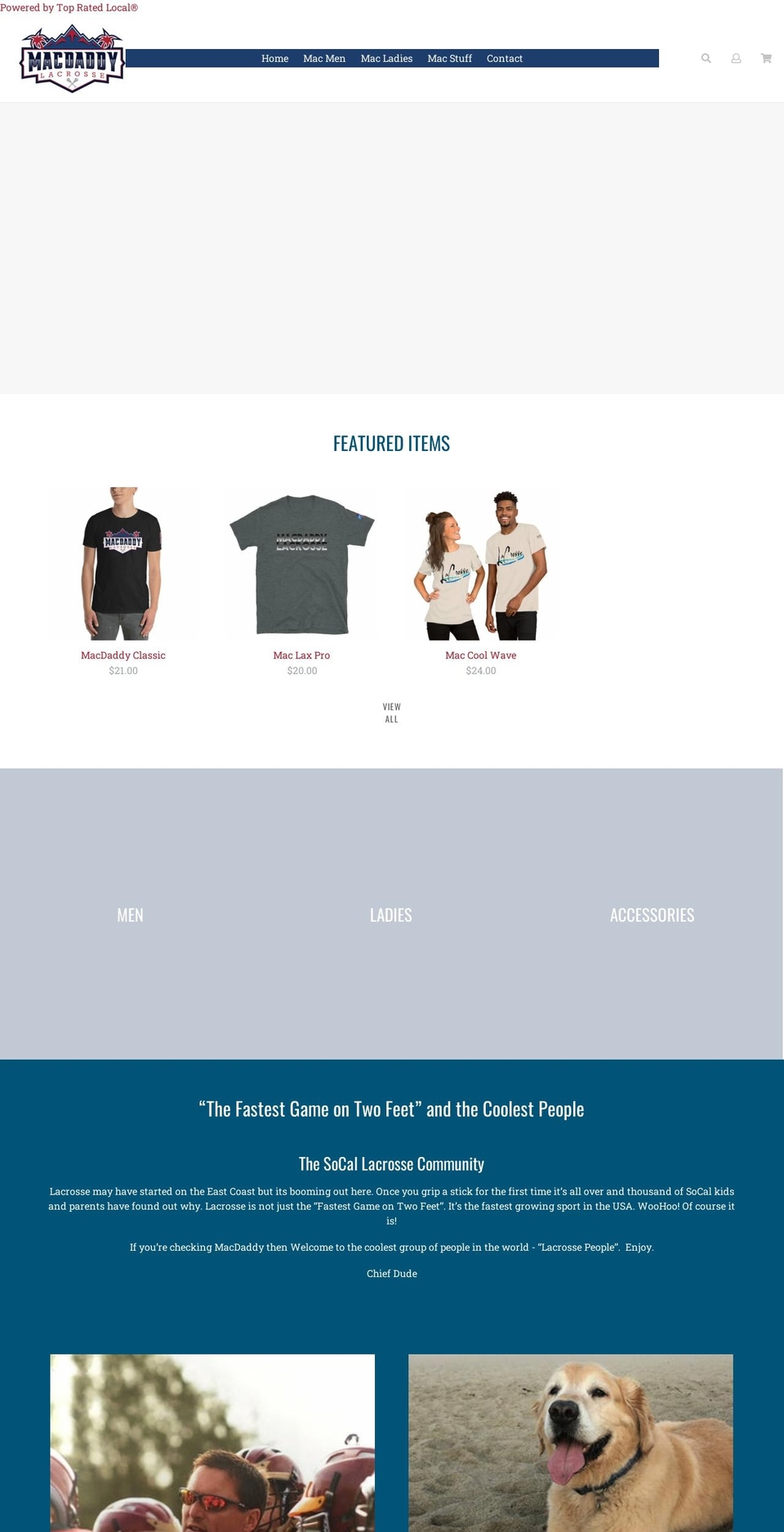 macdaddylax.com — Shopify storefront screenshot