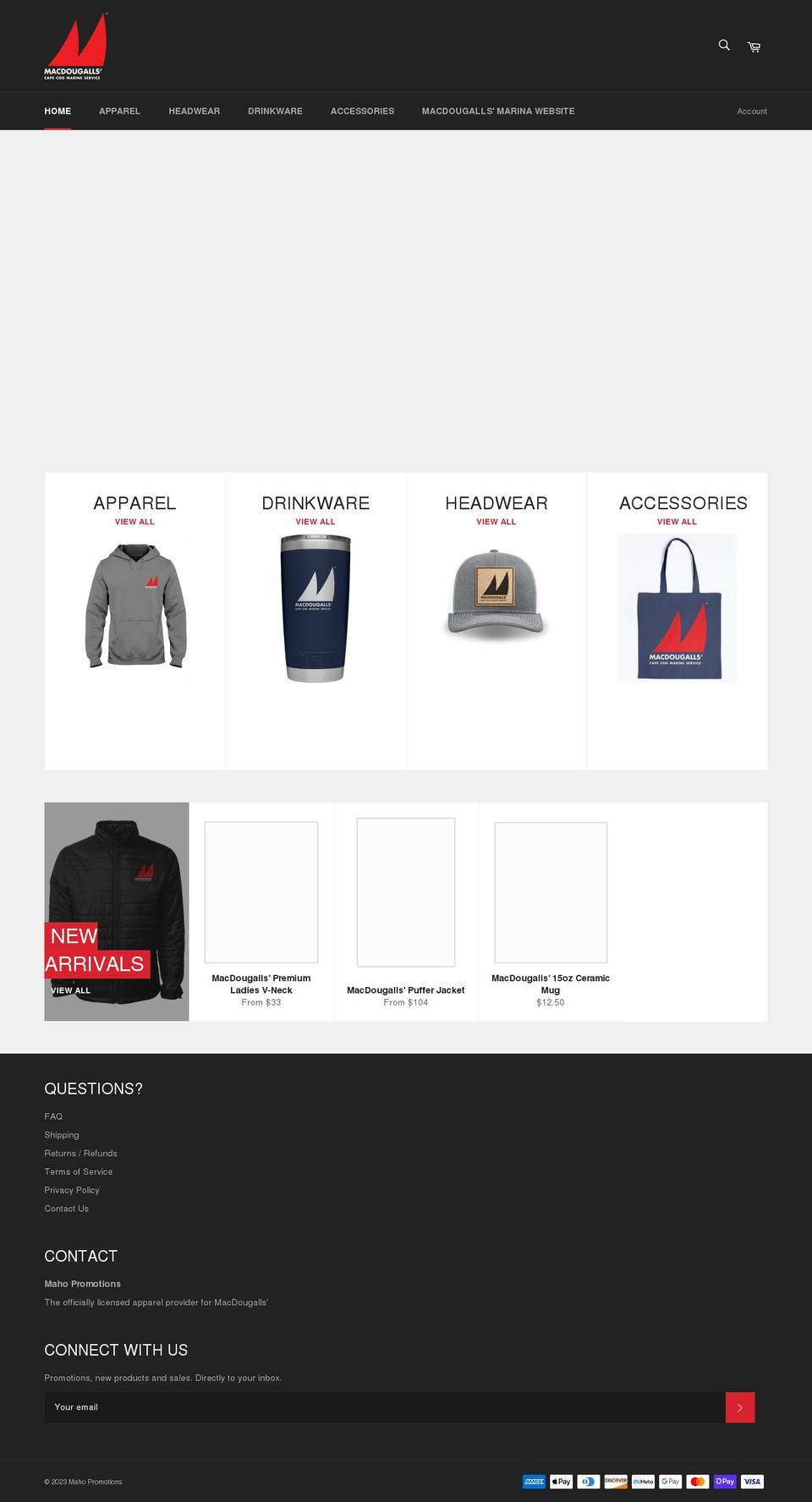 macdougallsgear.com shopify website screenshot