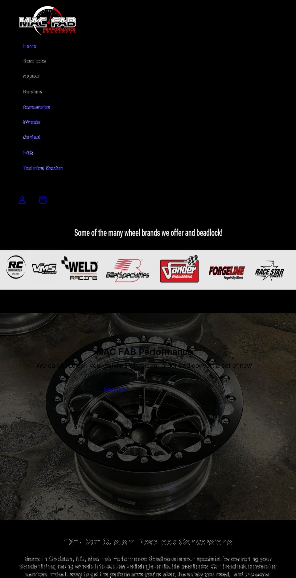 macfabperformance.com shopify website screenshot