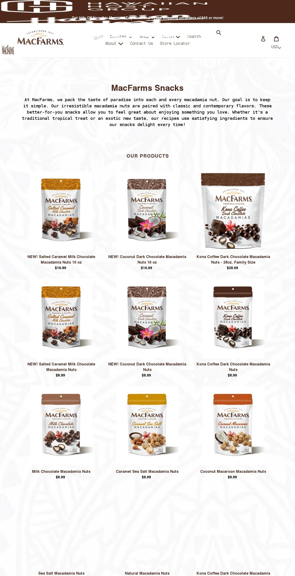 macfarms.com shopify website screenshot
