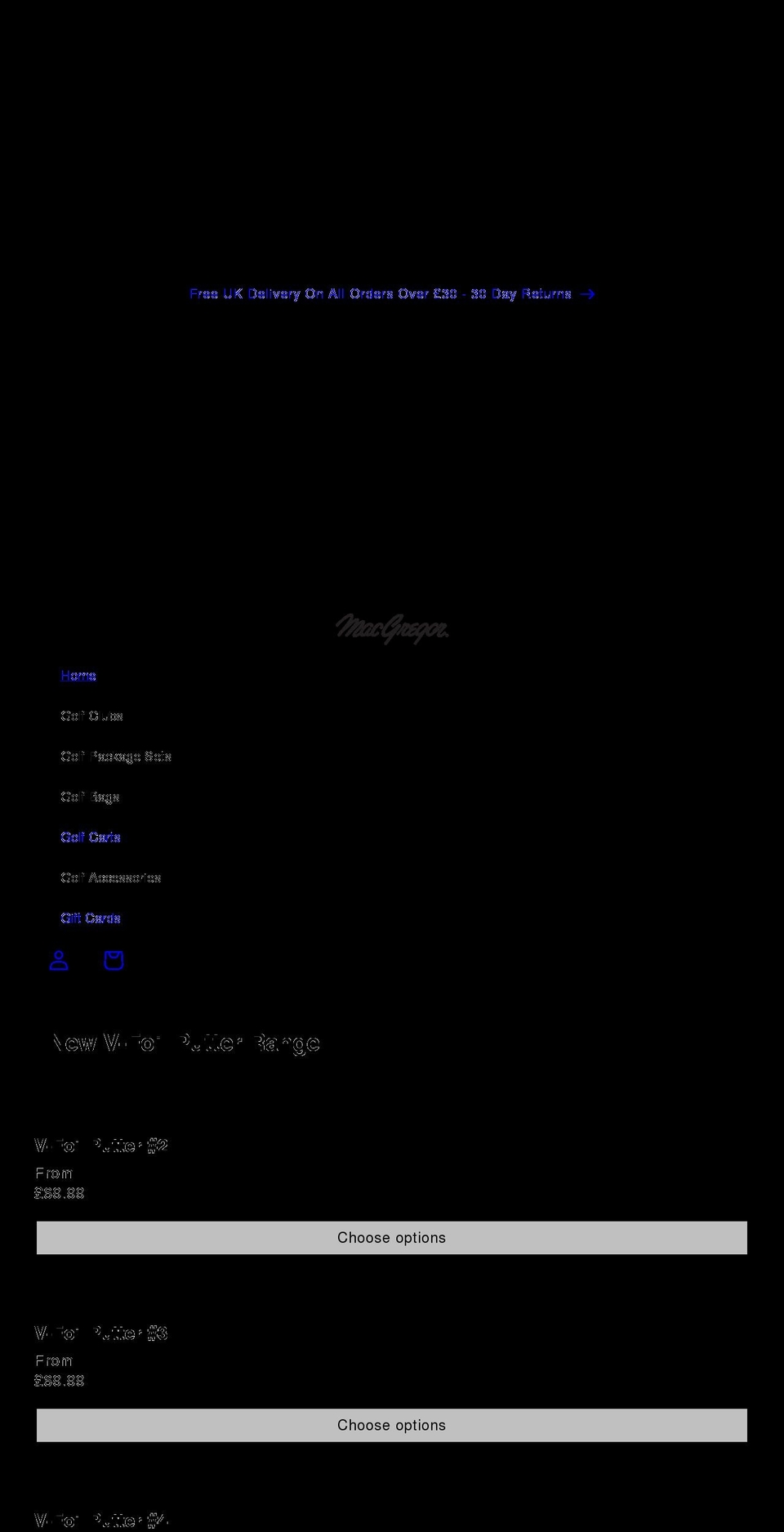 macgregor-golf.com shopify website screenshot