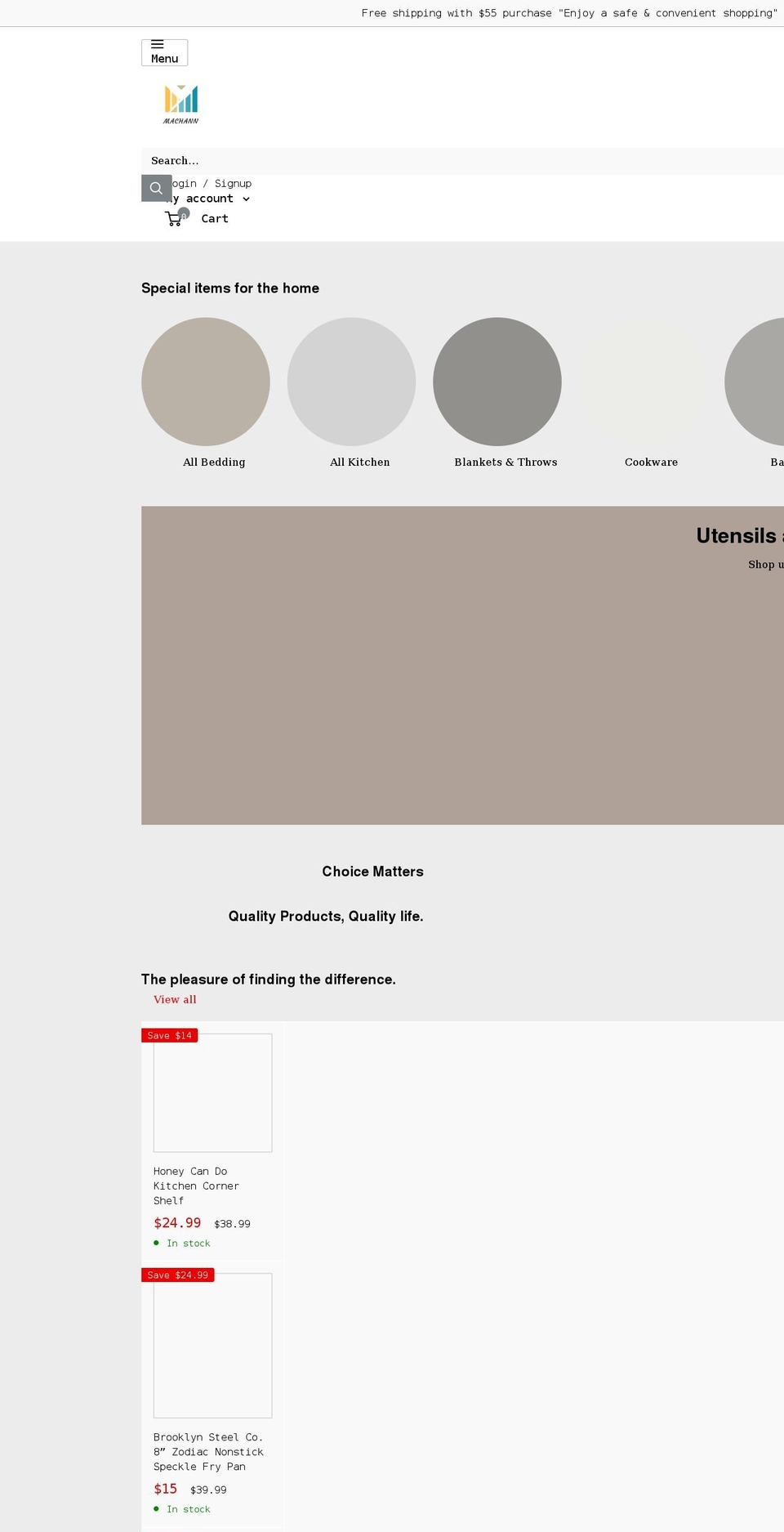 machann.com shopify website screenshot