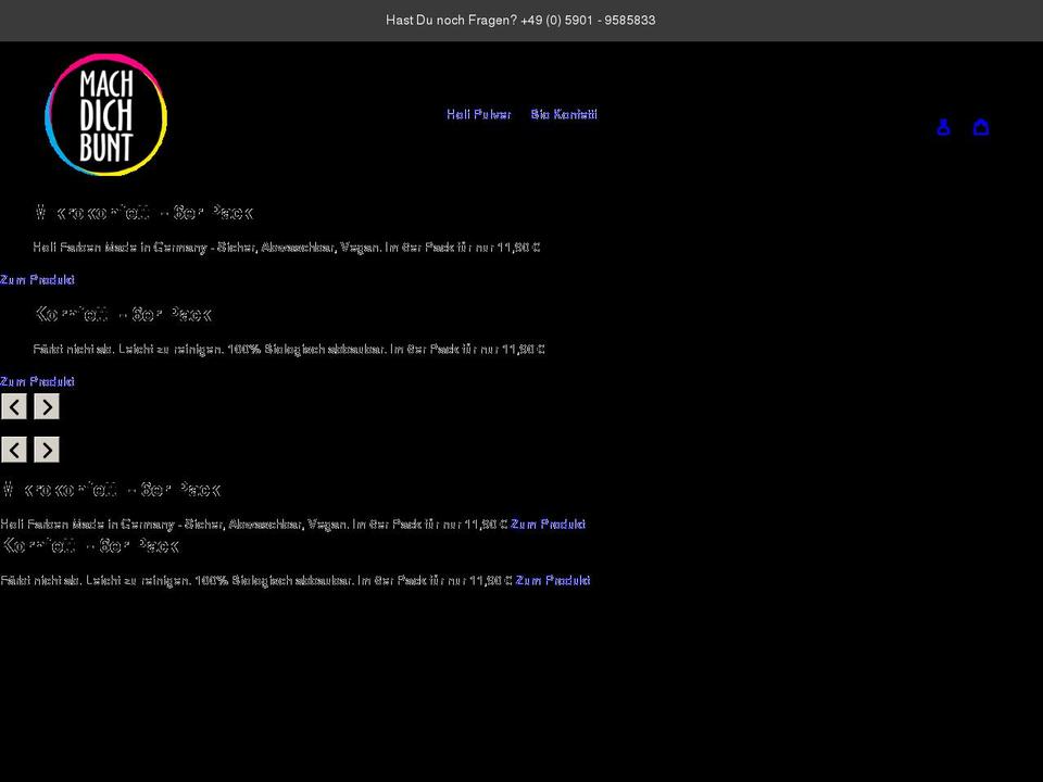 machdichbunt.de shopify website screenshot