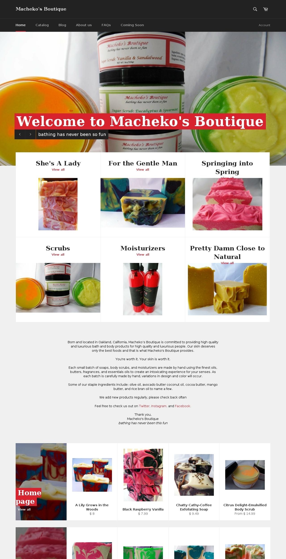 machekosboutique.com shopify website screenshot