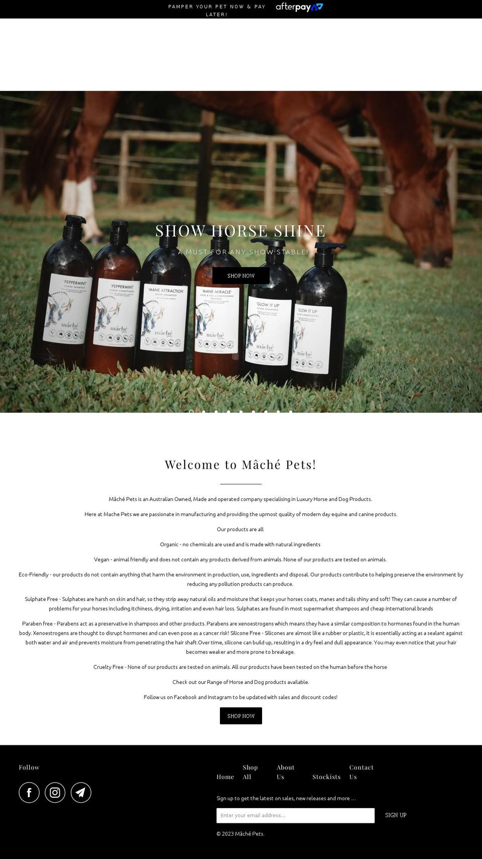 machepets.com — Shopify storefront screenshot