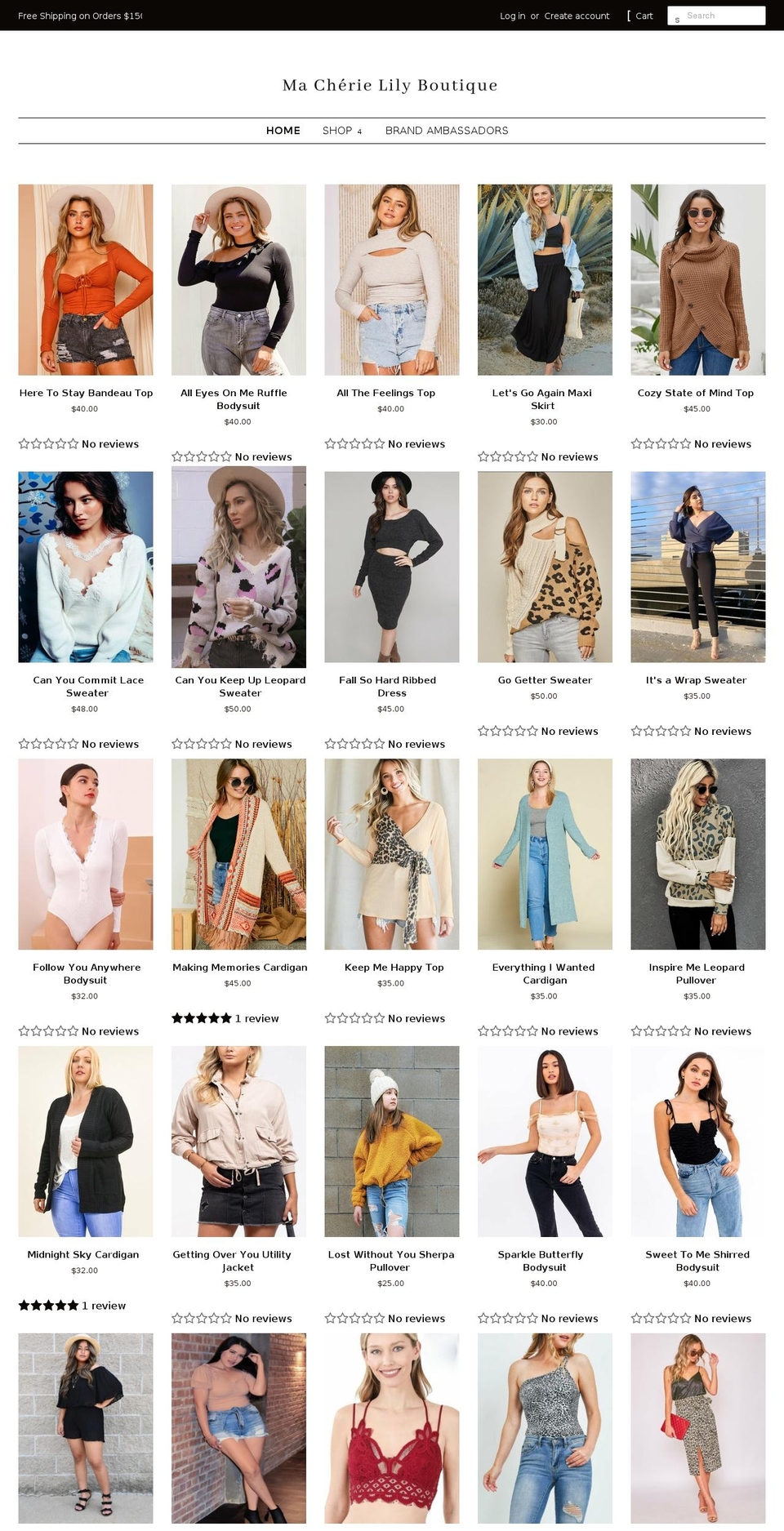 macherielilyboutique.com shopify website screenshot