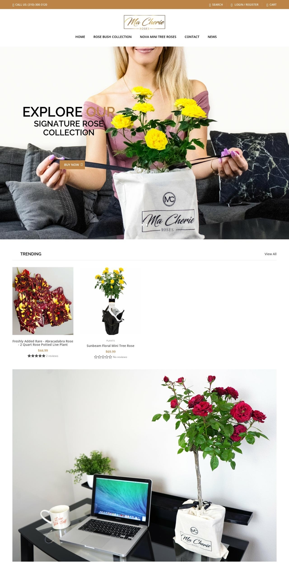 DEV with Installments message Shopify theme site example macherieroses.com