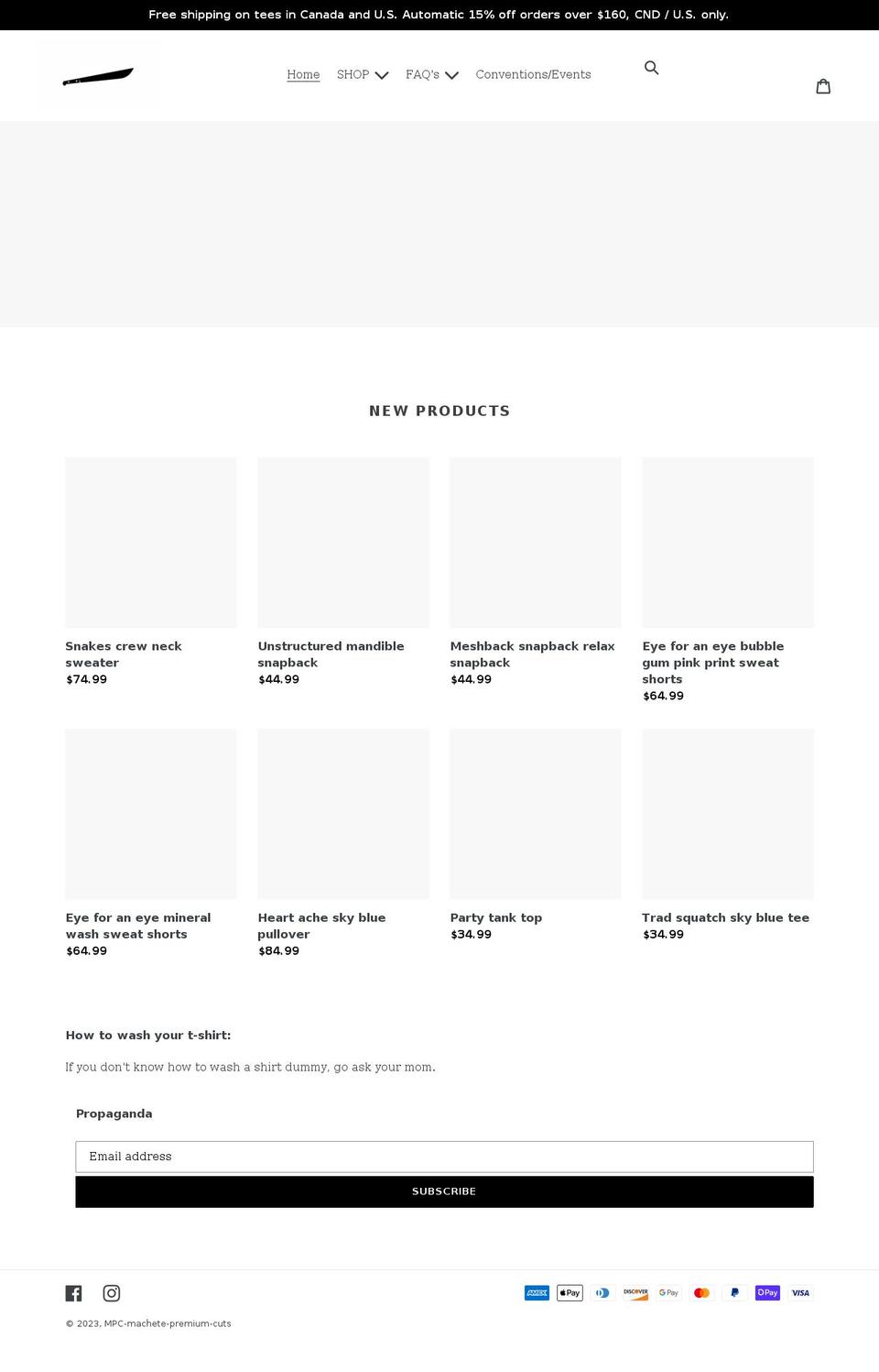 machetepremiumcuts.com shopify website screenshot