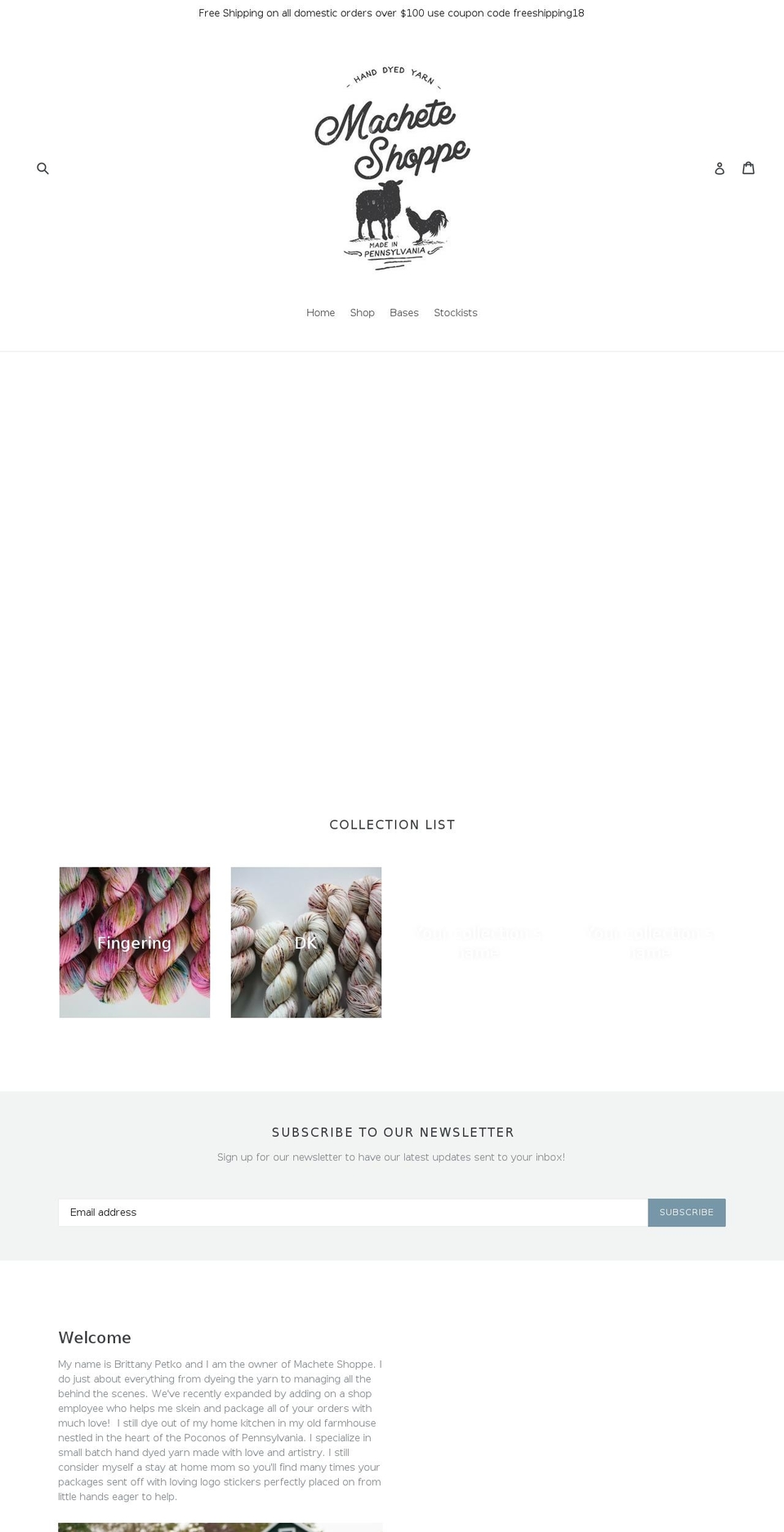 macheteshoppe.com shopify website screenshot