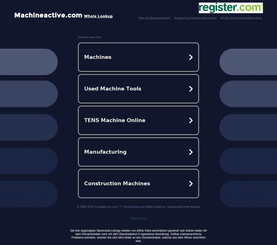 machineactive.com shopify website screenshot