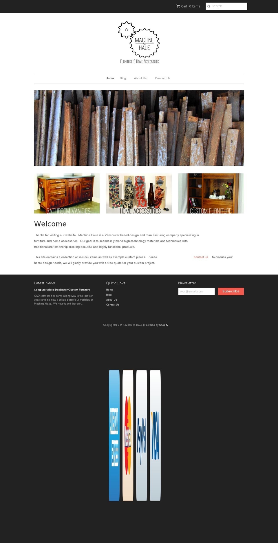 machinehaus.com shopify website screenshot