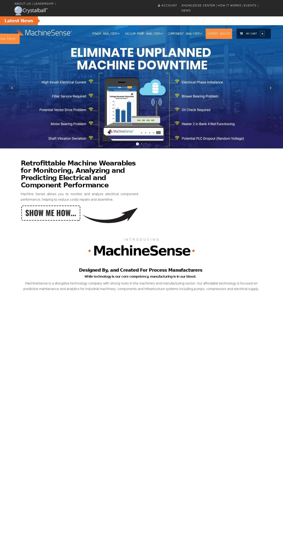 machinesense.com shopify website screenshot