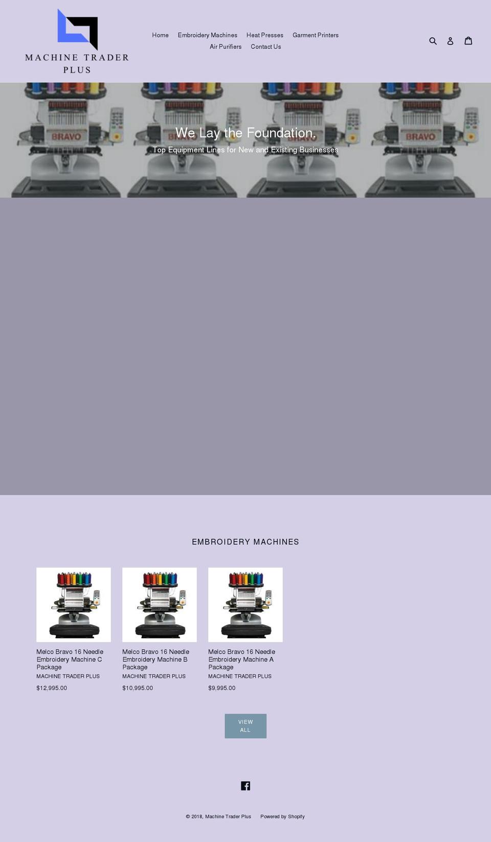 machinetraderplus.com — Shopify storefront screenshot