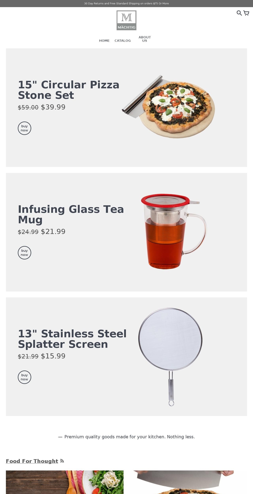 machtigkitchenware.com shopify website screenshot