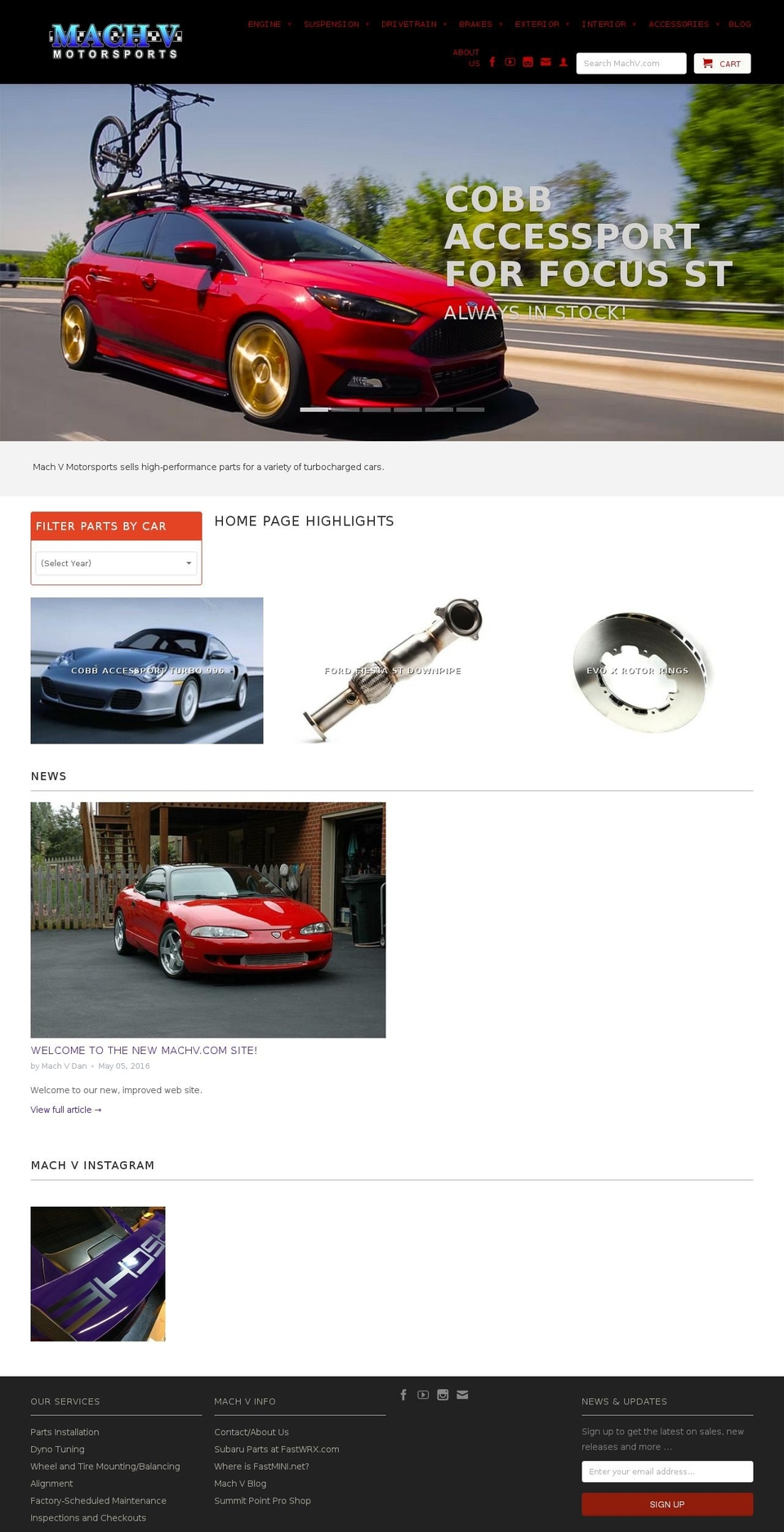 machv.com shopify website screenshot