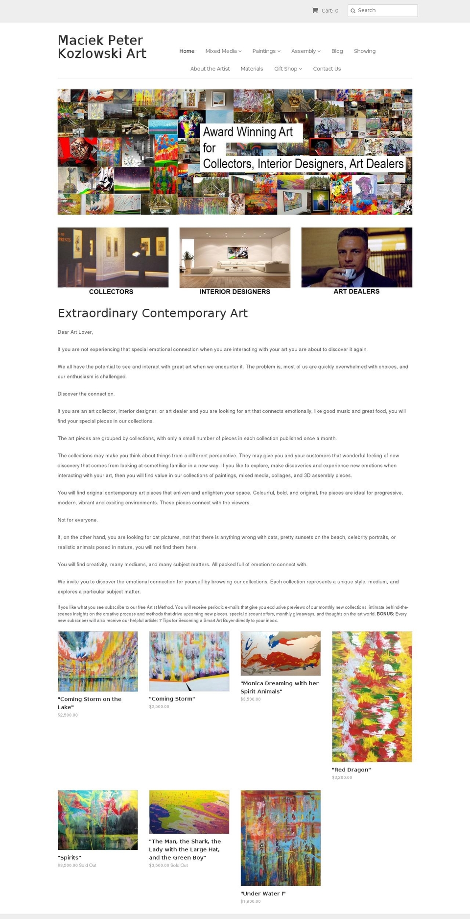 maciekpeter.com shopify website screenshot