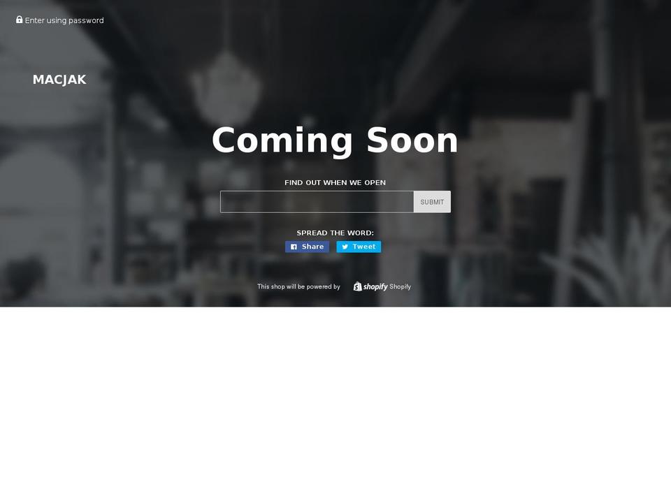 macjak.com shopify website screenshot