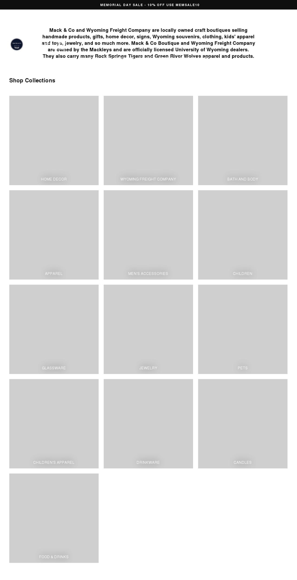 mack-co-boutique.com shopify website screenshot