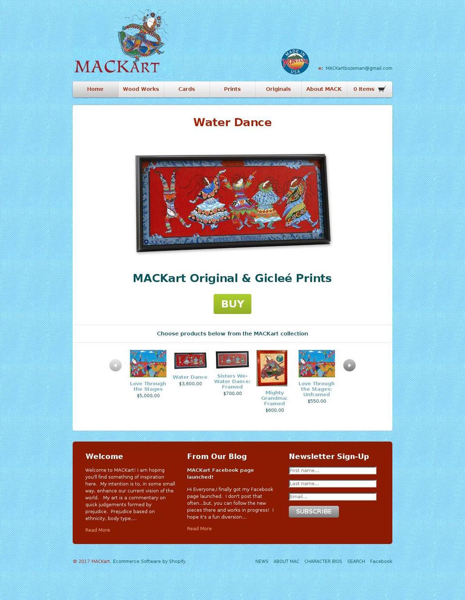 mackartbozeman.com shopify website screenshot
