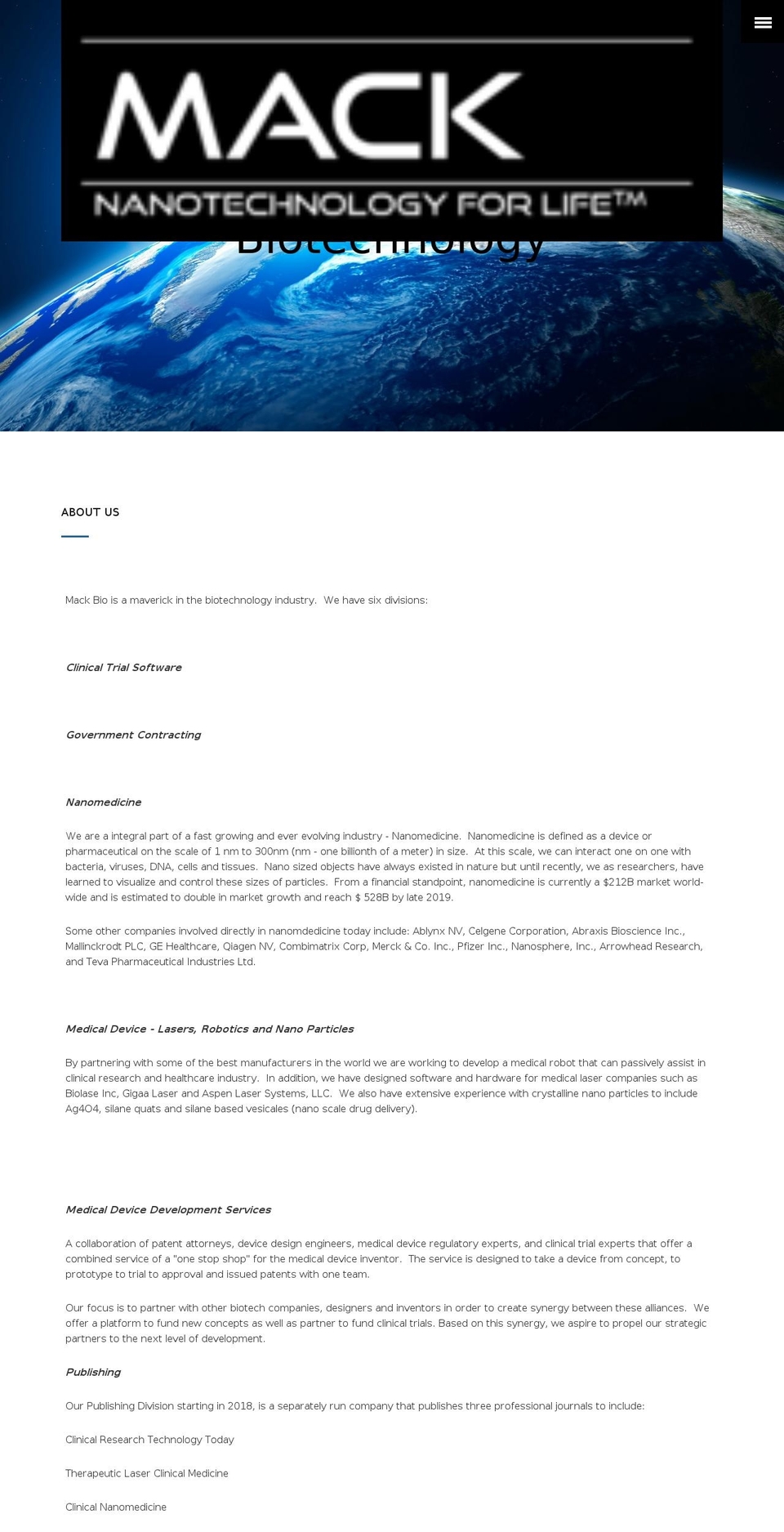 mackbio.com — Shopify storefront screenshot