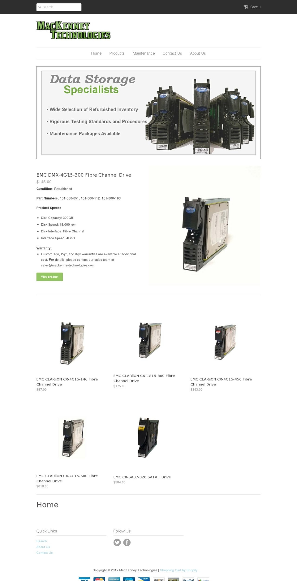 mackenneytechnologies.com shopify website screenshot