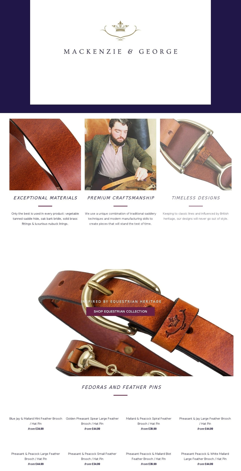 mackenzieandgeorge.com shopify website screenshot