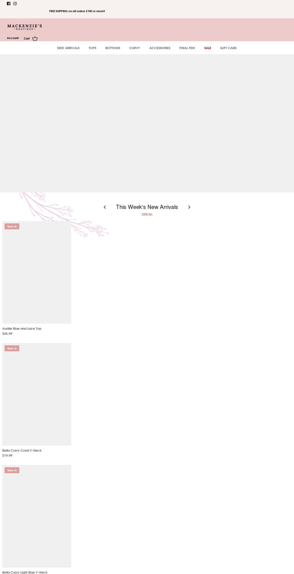 mackenziesboutique.com shopify website screenshot