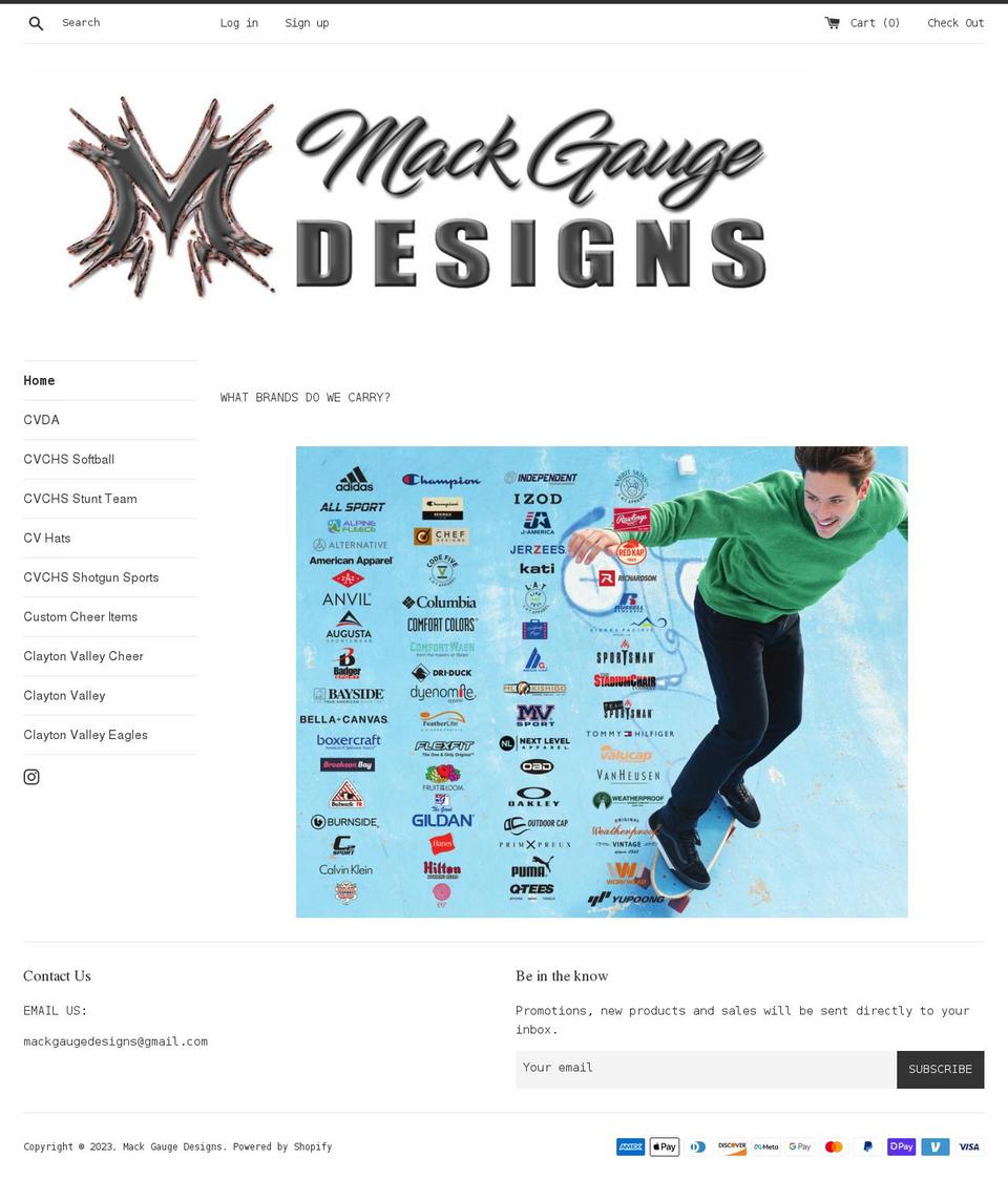 mackgaugedesigns.com shopify website screenshot