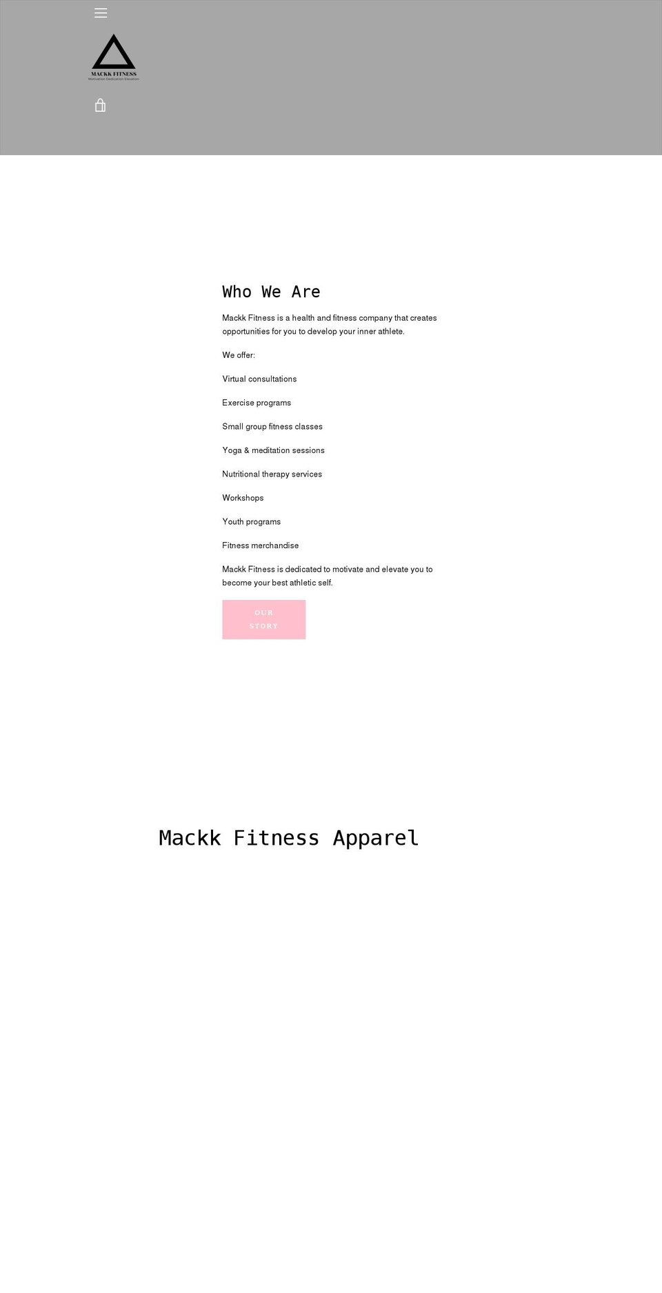 mackkfitness.com shopify website screenshot