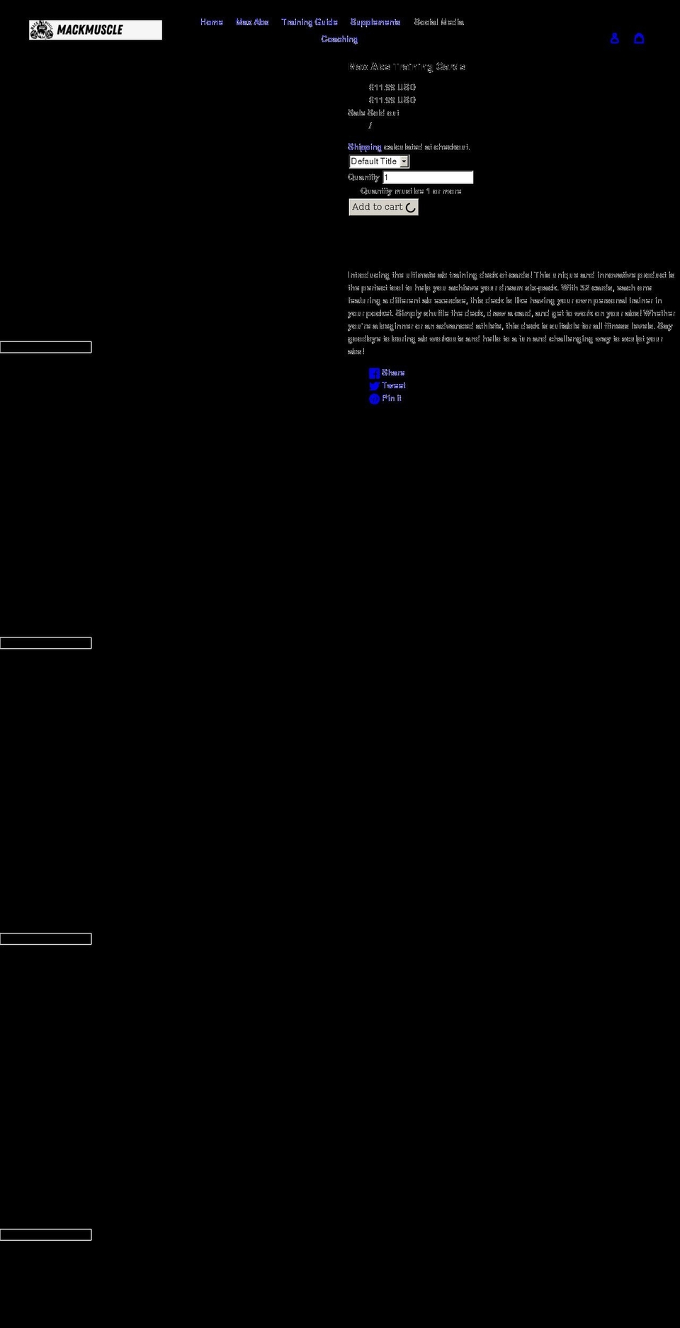 mackmusclefit.com shopify website screenshot