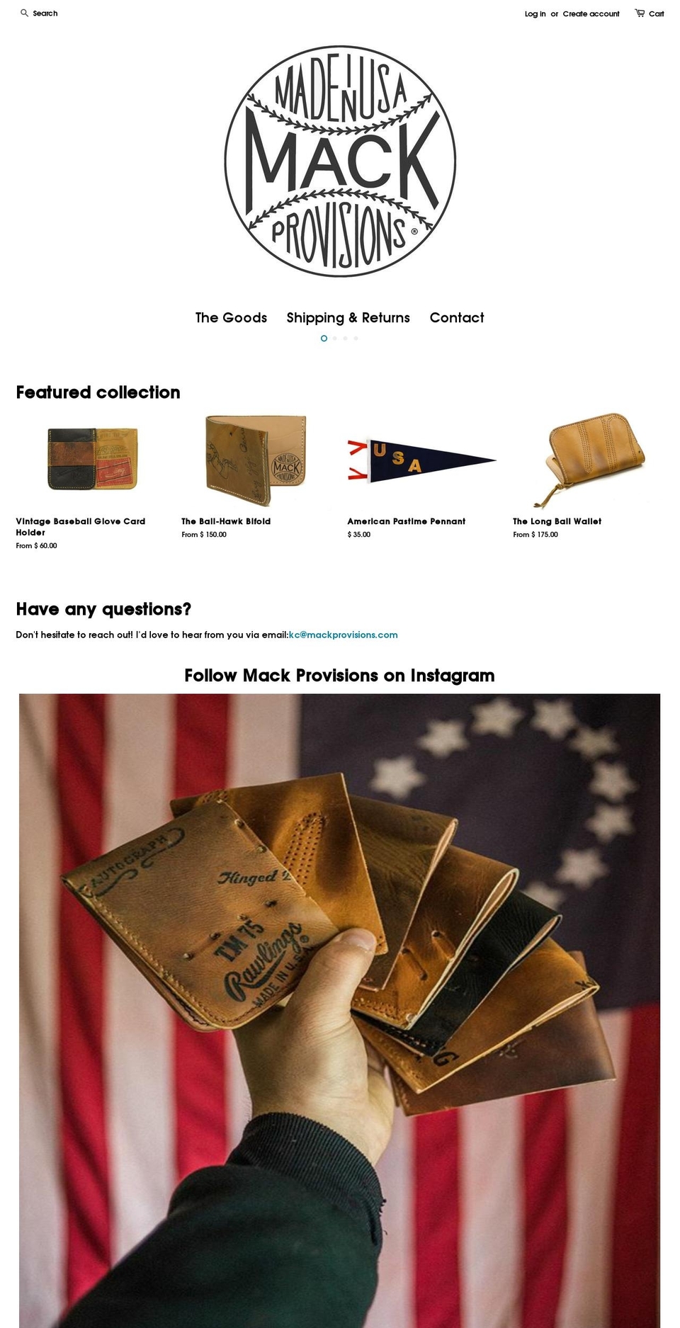 mackprovisions.com shopify website screenshot